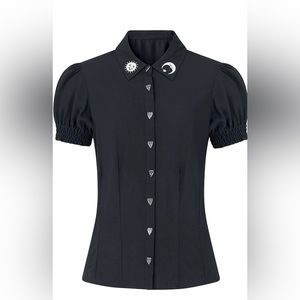 Hell bunny ouija board button up shirt